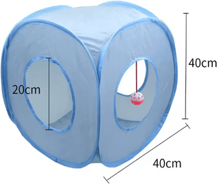 Inspire Picks 3 Way Foldable Cat Tunnel Toy Interactive Peek Hole Play Tube For Cats square