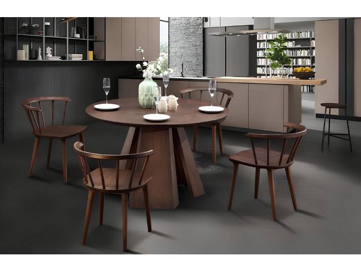 JVmoebel Esszimmer-Set Elegantes Esszimmermöbel in Braun – Hochwertiges Design aus Europa, (Esszimmer-Set, Küchen-Set), Made in Europa