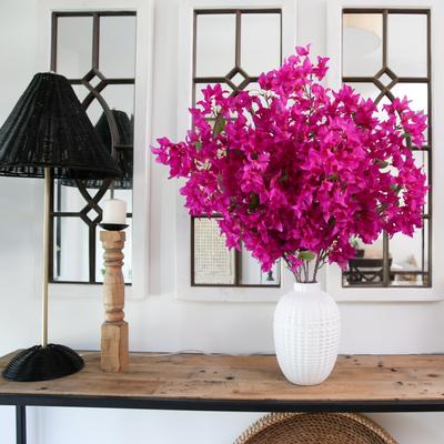 Nearly Natural "40"" Artificial Purple Bougainvillea Arrangement with Vase"