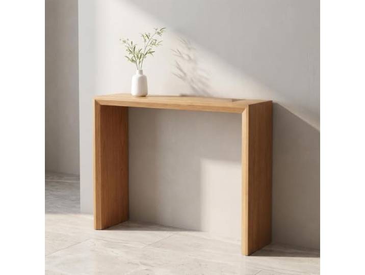 Schmaler Konsolentisch aus Holz, Flurtisch für Eingangsbereich & Wohnzimmer Rustikales Design, robuste Holzkonstruktion, platzsparendes Profil, vielseitig einsetzbar(Brown,31.5*11.8*33.5in)
