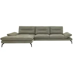 Loop your Style Ecksofa mit Sitztiefenverstellung Bellagio , grau , Maße (cm): B: 340 H: 85 T: 165.0