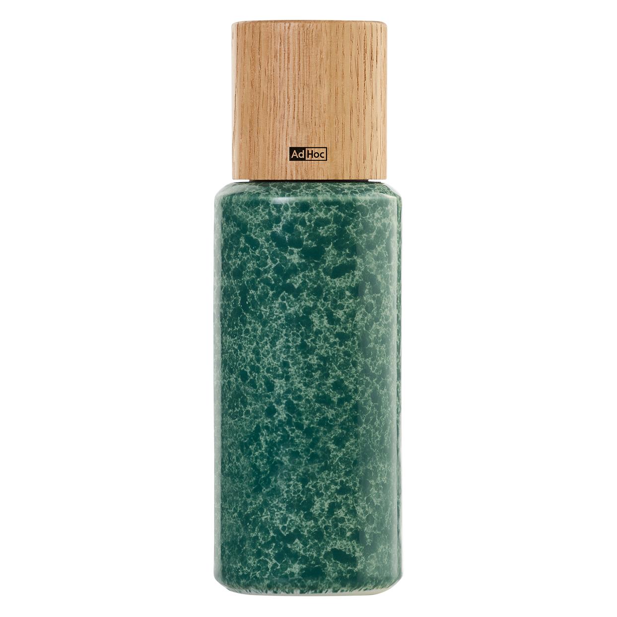 AdHoc Pfeffer- / Salzmühle Yara, green, CeraCut Ceramic Mahlwerk, Keramik/Roteichenholz, D: 6,2 cm, H: 18 (Pfeffer, Salz) (B0D1KG21XH)
