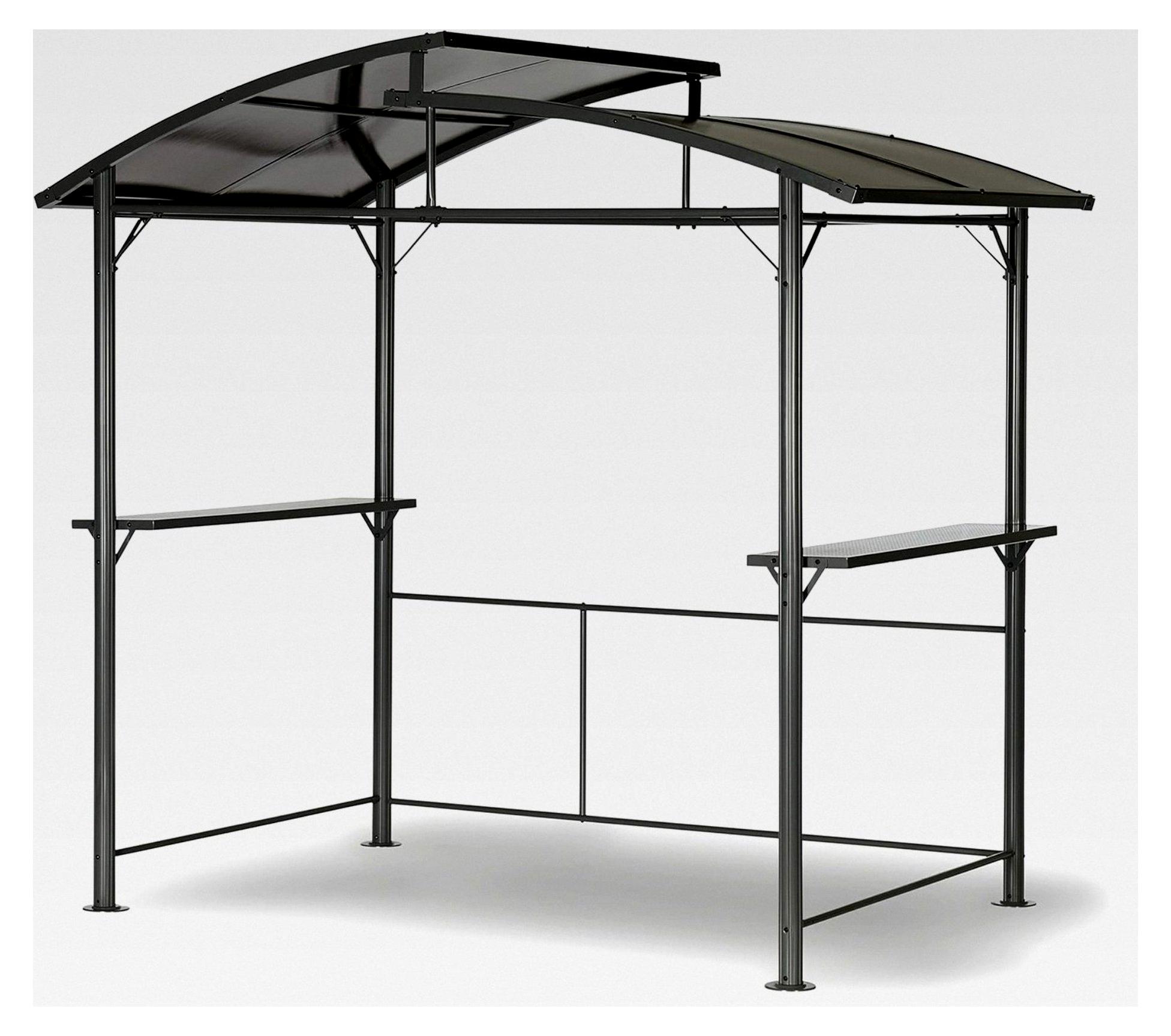 Stabiler Grillpavillon - vielseitiger Gartenpavillon mit Rauchabzug 2,45 x 1,50 m - wasserdicht und wetterfest