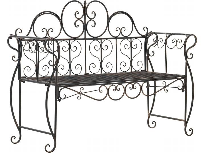 CLP Gartenbank Minna romantische Metallbank im Jugendstil belastbar bis 180 kg Farbe bronze