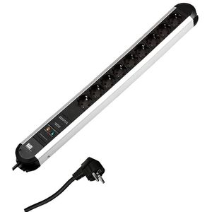 Bachmann Steckdosenleiste Primo 331.007, 2m Kabel, 9-fach, schwarz, Netzfilter, Überspannungsschutz