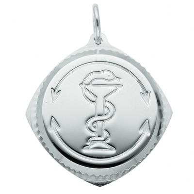 Kettenanhänger ADELIA´S "Damen 925 Silber SOS Kapsel Anhänger Ø 21,4 mm", silber, Schmuckanhänger, Damen, Silber 925 (Sterlingsilber), Kettenanhänger, Silberschmuck für Damen