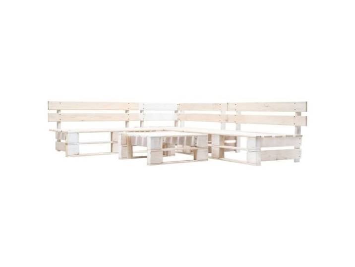 Salon de jardin palette 4 pcs Bois Blanc