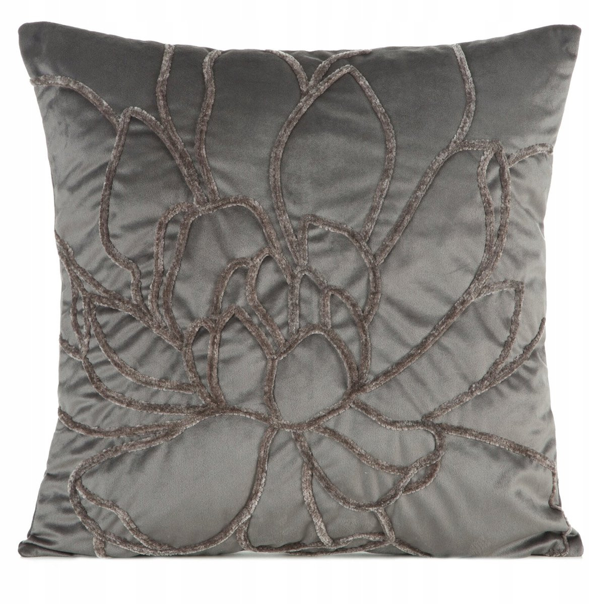 Decoratieve kussensloop Sandi 05 - Staalgrijs, 45 x 45 cm
