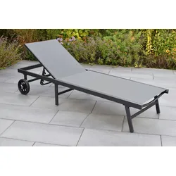Gartenliege Tessin Graphitfarben/Grau