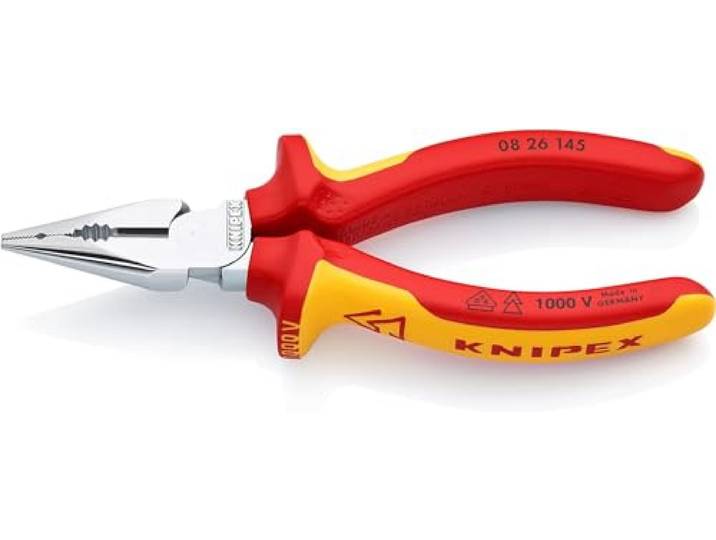 KNIPEX Spitse kombitang verchroomd geïsoleerd, 08 26 145