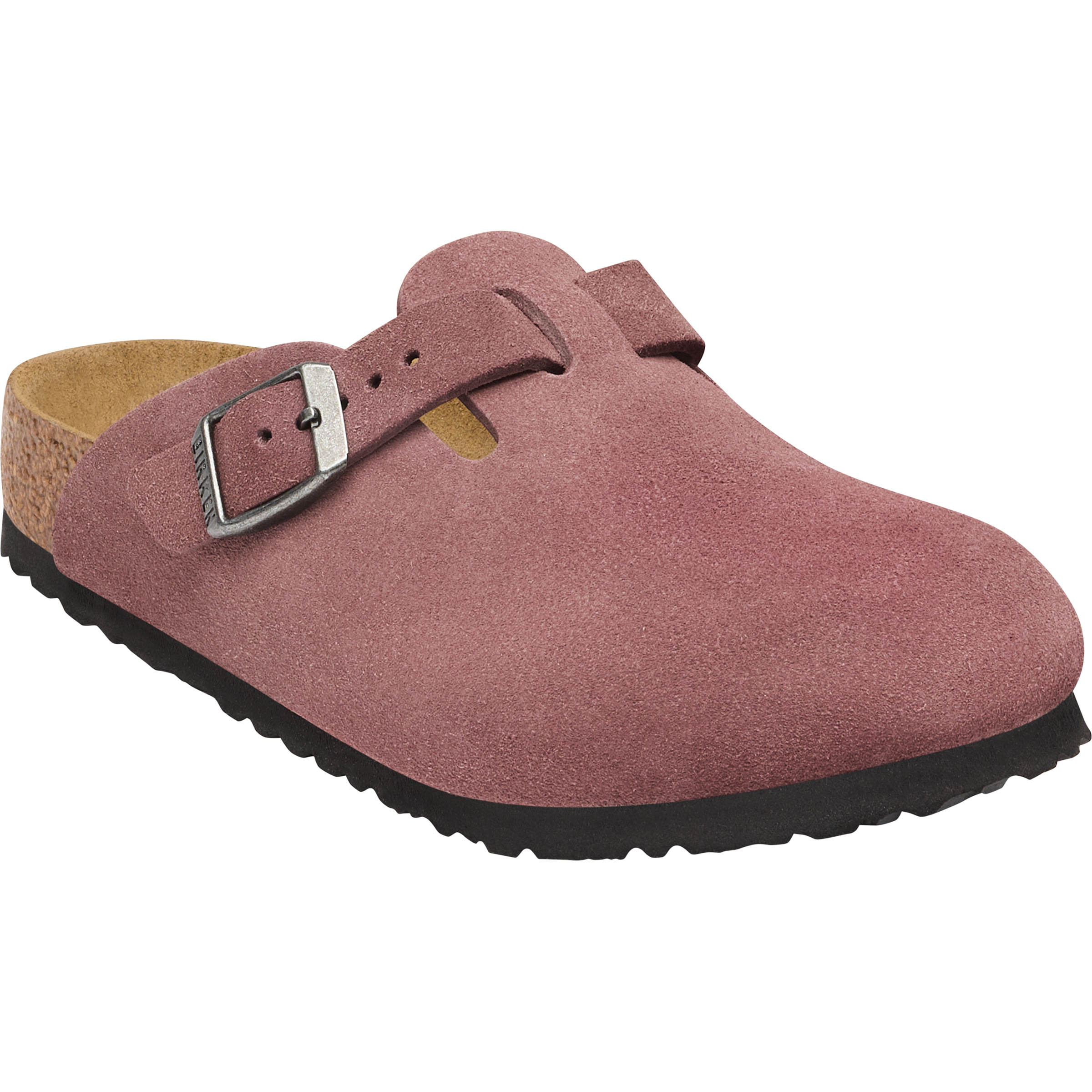 Birkenstock Boston Suede Leather Narrow Sandale Kinder Sandalen rosa Größe 32 Lifestyle