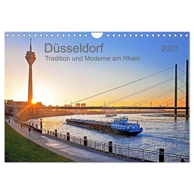 Düsseldorf - Tradition und Moderne am Rhein (Wandkalender 2027 DIN A4 quer), CALVENDO Monatskalender