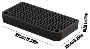 Inspired Finds Cat Litter Box Step Ramp With Filter Mat And Waterproof Anti Tracking Design black