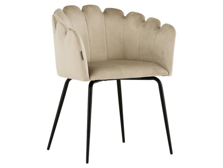 Livetastic Stuhl, Schwarz, Beige, Metall, zylindrisch, 52x76.5x51 cm, Esszimmer, Stühle, Esszimmerstühle, Vierfußstühle