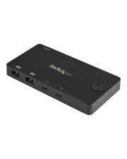StarTech.com 2 Port USB C KVM Switch 4K HDMI w/Cables KVM-Umschalter 2-Port Typ C C (SV211HDUC)