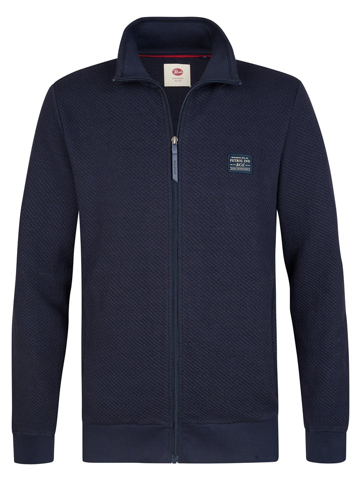 Petrol Industries Sweatjacke in Dunkelblau - S