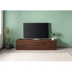 TV-Board Sheesham 220x40x50 rot-braun gebeizt TORONTO #166