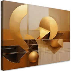 WANDBILD geometrische abstraktion 3d