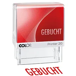 Colop Textstempel »Printer 20/L Gebucht« rot, 5.8x7x3 cm