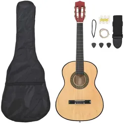 vidaXL Yavenberg (Hartplastik, Lindenholz, Nylon), Gitarre, Braun