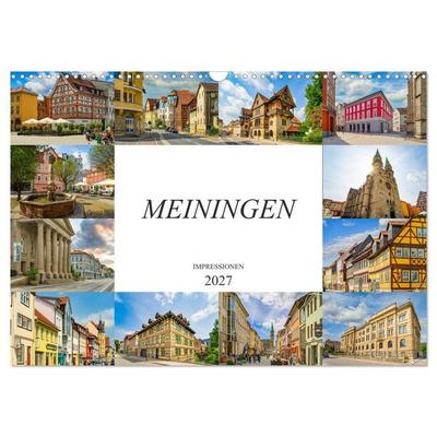 Meiningen Impressionen (Wandkalender 2027 DIN A3 quer), CALVENDO Monatskalender