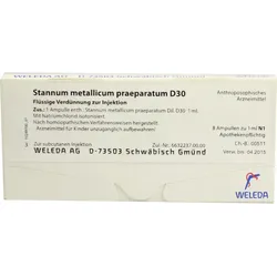 WELEDA STANNUM METALLICUM praeparatum D 30 Ampullen 8X1 ml Ampullen