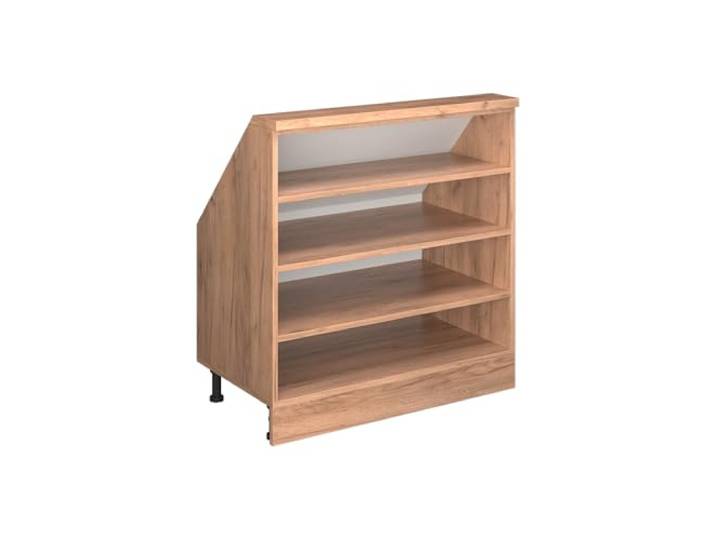 Vicco Küchenschrank für Dachschrägen R-Line, Goldkraft Eiche/Goldkraft Eiche 80 cm