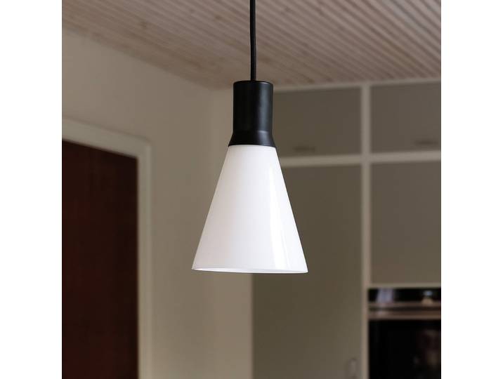 Gent Pendelleuchte 2 pcs Matt Black/Opal - DybergLarsen Dyberg Larsen - Wohnzimmer - Skandinavisch - Glas - Einflammig