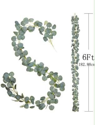 Inspired Living Italian Style Silk Ruscus Garland Lush Hanging Greenery For Home & Event Decor e