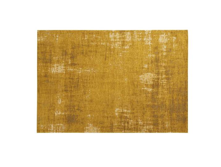 Senfgelber Jacquard-Webteppich, 155 x 230 cm