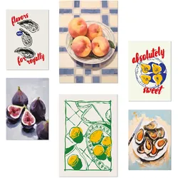 POSTER Set Mit 6 Von Lebensmitteln & Mediterraner Küche A3 & A4 Rahmenlos