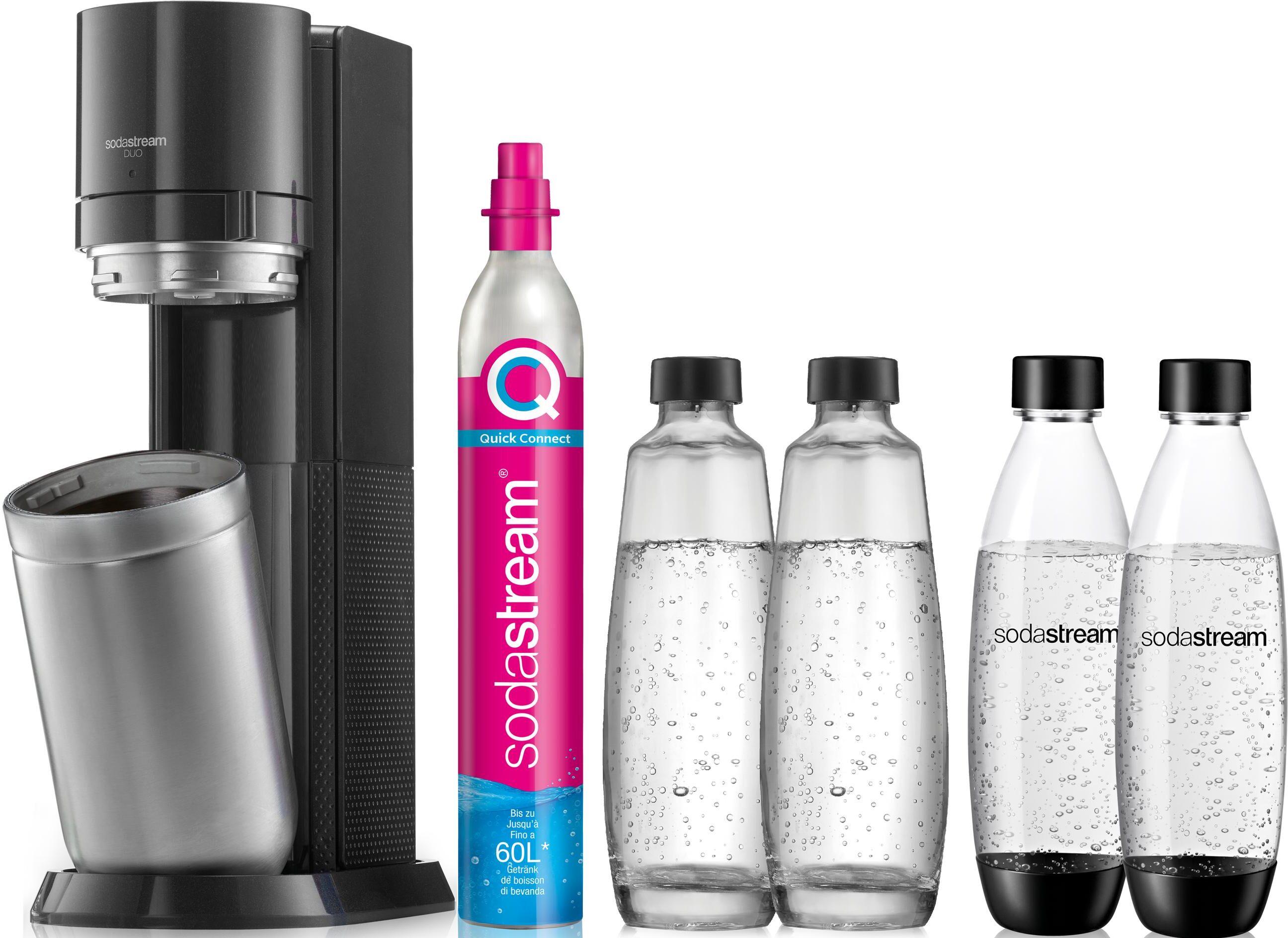 SODASTREAM Wassersprudler "DUO Megap", schwarz, B:15,5cm H:44cm T:28cm, Wassersprudler, Wassersprudler schwarz Einheitsgröße