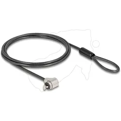 Delock Navilock Laptop Schloss mit Schlüssel für Standard Kensingto, Notebook Security, Silber, Schwarz