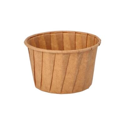 Papstar 2000 Dressingbecher, Papier "pure" 90 ml Ø 6,6 cm · 4,2 cm braun
