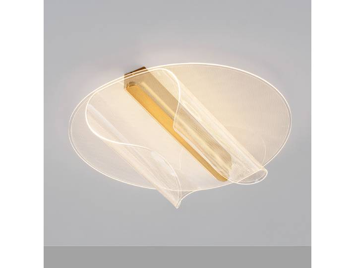 Deckenleuchte Valentin Ø 45cm Gold/Gold Aluminium, Acrylglas Nicht austauschbare LEDs LED-Platine