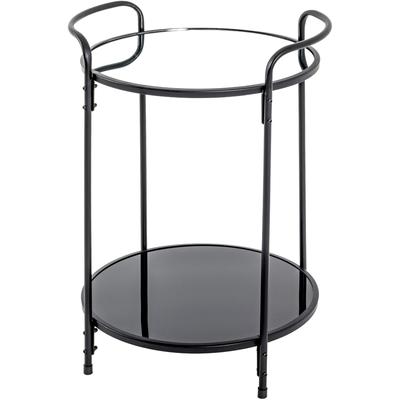 Beistelltisch HAKU "Sofatisch, Wohnzimmertisch", schwarz (schwarz, schwarz, schwarz), B:37cm H:50cm T:37cm, Tische, Beistelltisch, rund - aus Metall Schwarz - Ø/H 37/50 cm