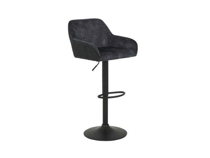 Barhocker Dollie 2er Set schwarz Velvet/Breitcord