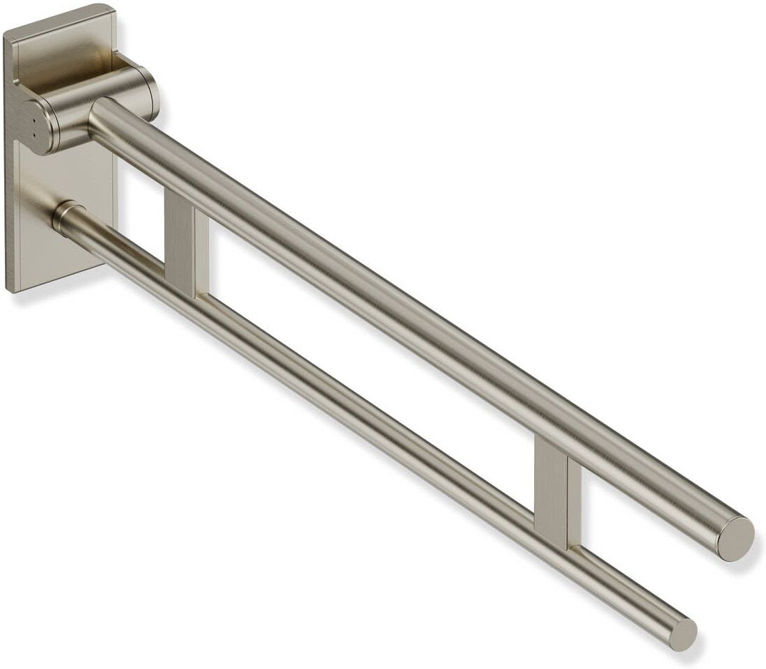 HEWI System 900 Stützklappgriff Duo Design A, 85 cm, Accessoires, 900.50.10470 WR, nickel gebürstet - nickel gebürstet