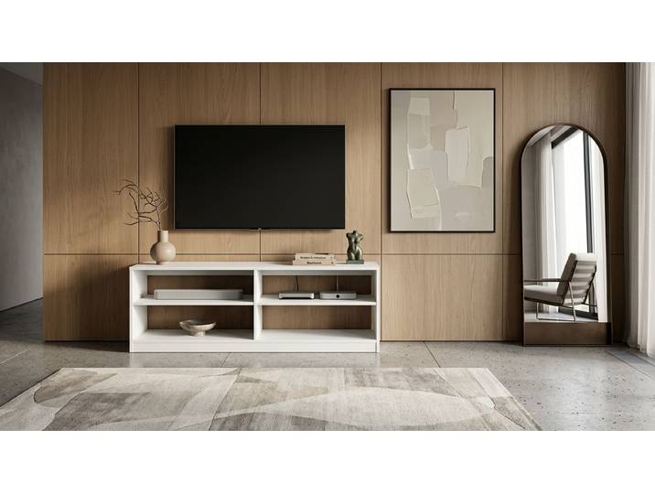 Weißes, offenes Sideboard Premium Dekore Weiß
