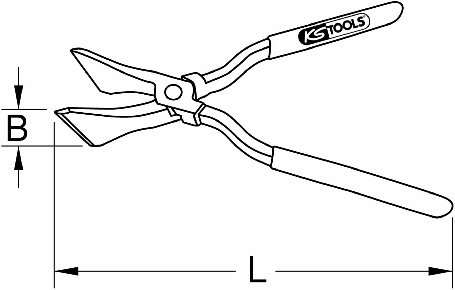 KS Tools Falzzange, gerade (222.1601)