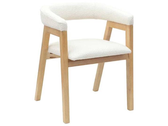 Chaises cuisine(2 pcs) - Blanc - Chaises à Manger - 2 personnes - Naturel 54x57x73 cm F3815