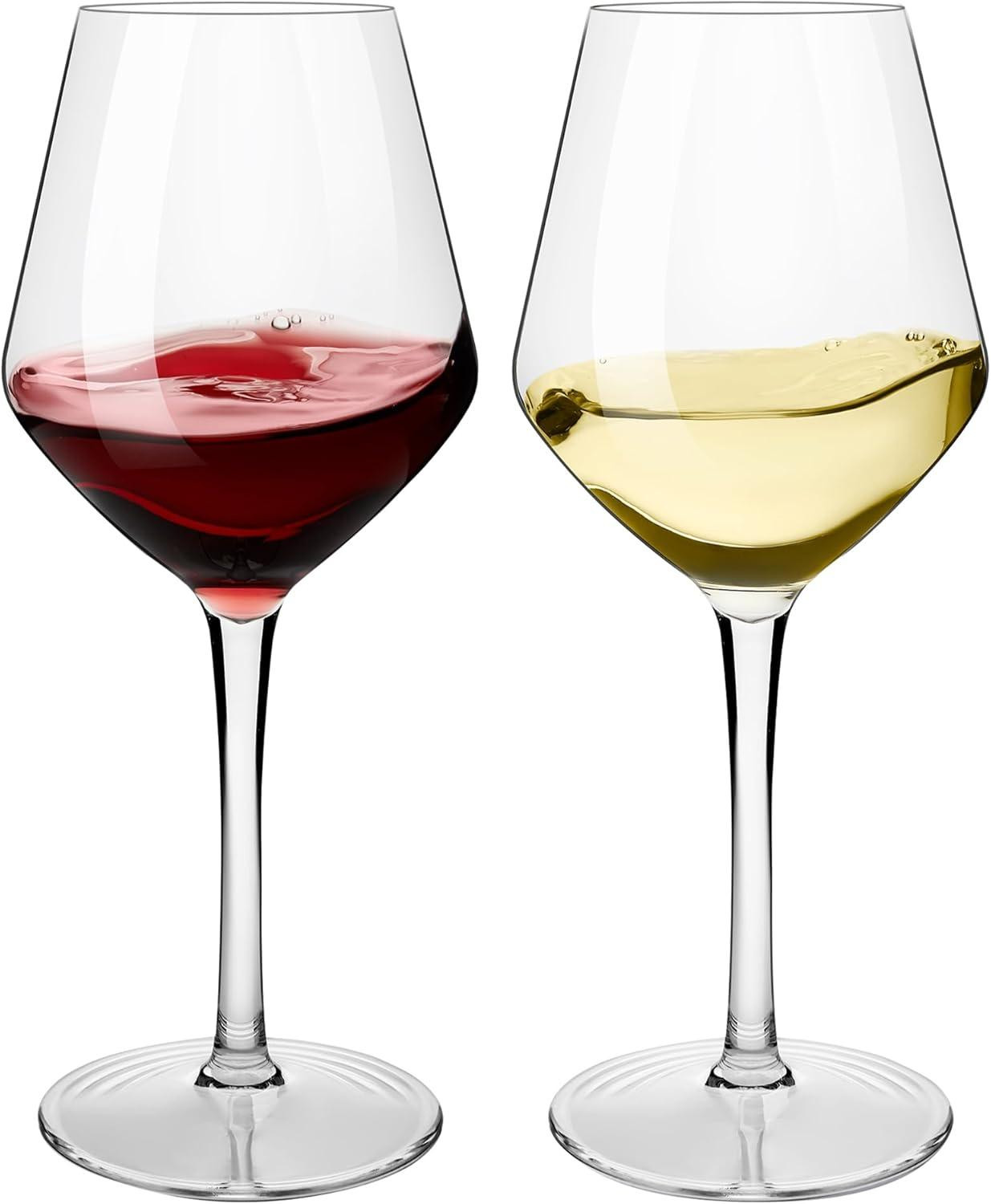 Set van 2 schokbestendige Tritan wijnglazen van 440 ml voor op de camping
