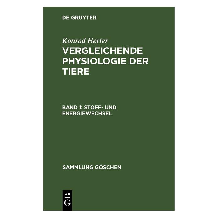 De Gruyter Herter:Stoff- und Energiewechsel (Deutsch, Hardcover, Konrad Herter) (67777925)