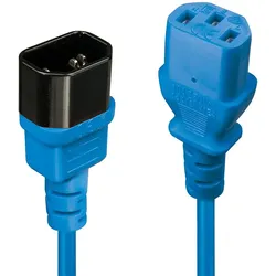 Lindy 30472 Stromkabel Blau 2 m C13-Koppler C14-Koppler