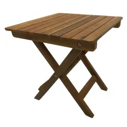 Balkontisch klappbar Konstanz - 38 x 38 x 45 cm - Farbe: Braun - Klapptisch aus Akazienholz (FSC zertifiziert) - witterungsbeständig