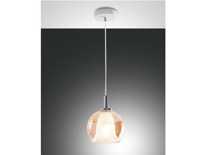 Pendellampe Aby amber Metall/Glas - Pendellampe