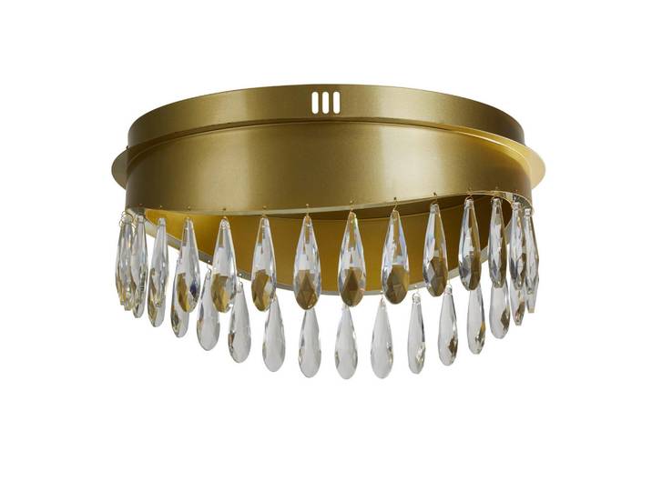 Led-Deckenleuchte Jewel, Goldfarben, Metall, Glas, 22 cm, Lampen & Leuchten, LED Beleuchtung, LED-Deckenleuchten
