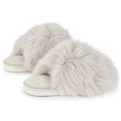 Cashmera Damen Flauschige Hausschuhe - Gr. 36-37