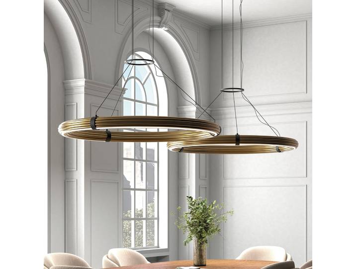 Elli Suspension Big Gold - Aromas del Campo - Salle à manger - Design - Métal - Rond