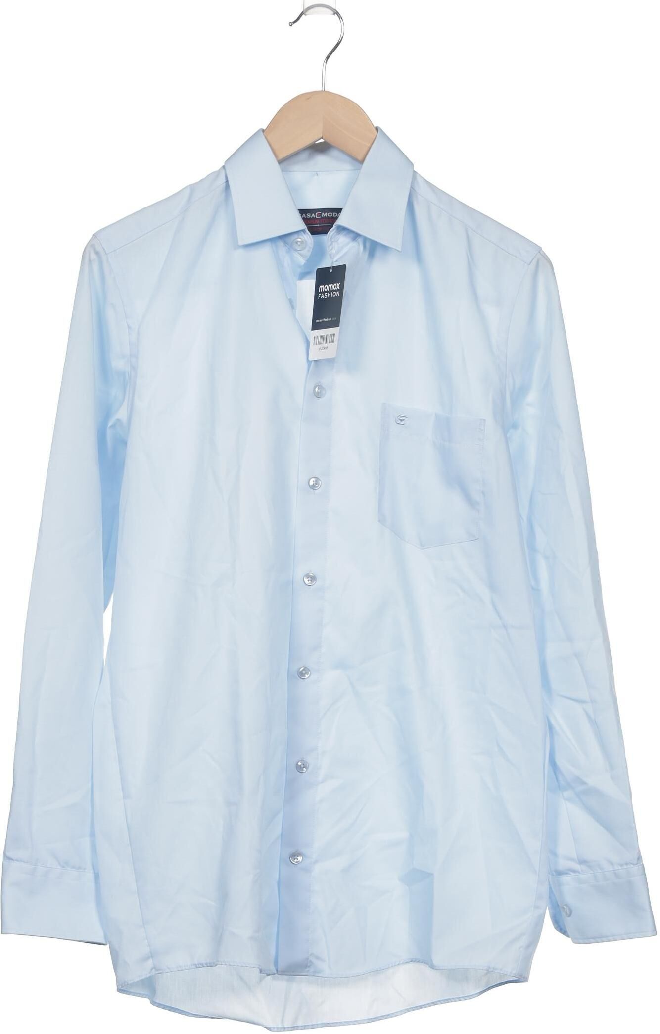 Casa Moda Herren Hemd, Hellblau, Gr. 38, Baumwolle - Second Hand